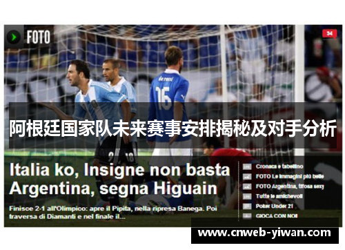 阿根廷国家队未来赛事安排揭秘及对手分析